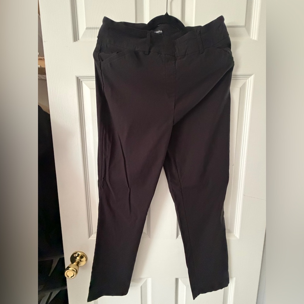 Hilary Radley Black Slim Pull-On Trousers